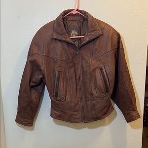 Classic Brown Leather Jacket for Women